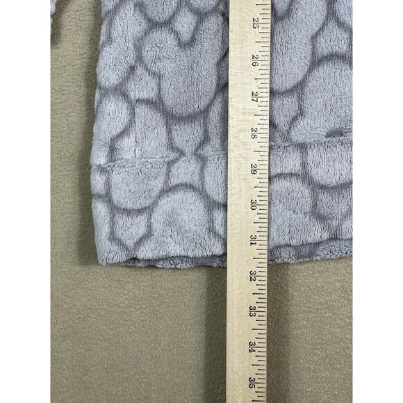 Disney Hoodie Womens M Gray Mickey Mouse Lounger Sherpa Fleece Soft Pajama - Picture 6 of 10